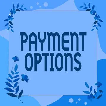 Conceptual display Payment Options. Concept meaning The way of chosen to Stock Illustration