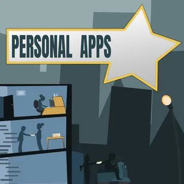 Conceptual display Personal Apps. Concept meaning Organizer Online Calendar Stockillustratie