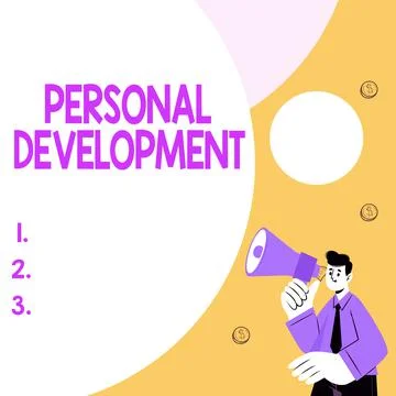 Conceptual display Personal Development. Conceptual photo process of improving Illustrazione stock