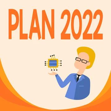 Conceptual display Plan 2022. Word Written on detailed proposal for doing or Stock Illustration