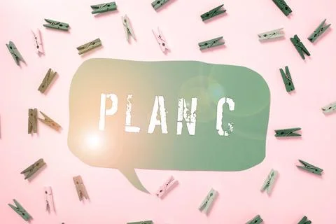 Conceptual display Plan C. Conceptual photo ones last Backup strategy detailed Stock Photos