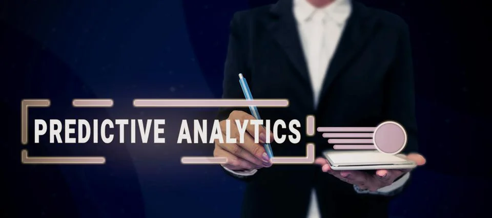 Conceptual display Predictive Analytics. Word for Optimize Collection Achieve Foto stock