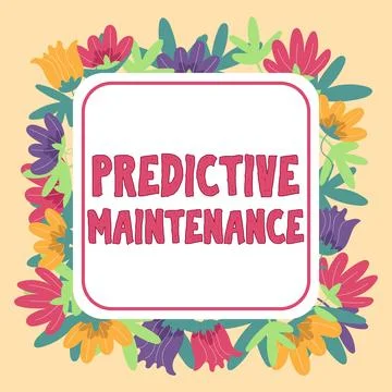 Conceptual display Predictive Maintenance. Business approach Predict when Stock Illustration