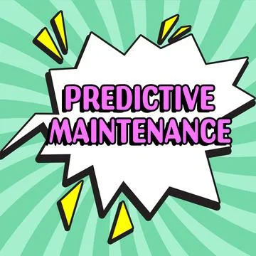 Conceptual display Predictive Maintenance. Business approach Predict when Stock Illustration