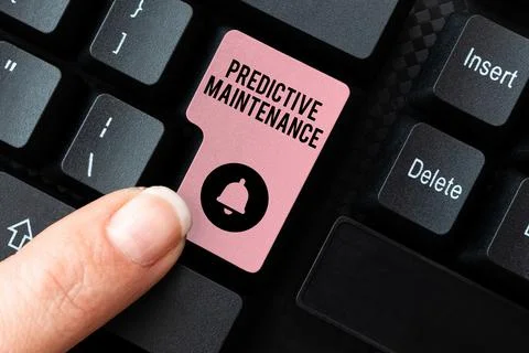 Conceptual display Predictive Maintenance. Conceptual photo Predict when 写真素材