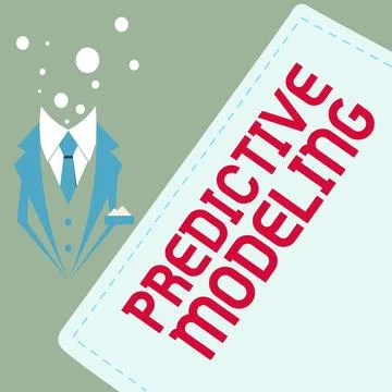 Conceptual display Predictive Modeling. Business approach maintenance strategy Stock Illustration