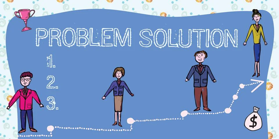 Conceptual display Problem Solutionsolving consists of using generic methods in 스톡 일러스트