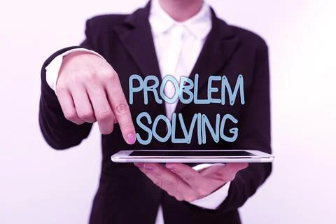 Conceptual display Problem Solving. Business overview process of finding Stock Photos