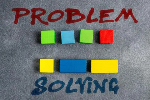 Conceptual display Problem Solving. Business showcase to find an answer or means Foto stock