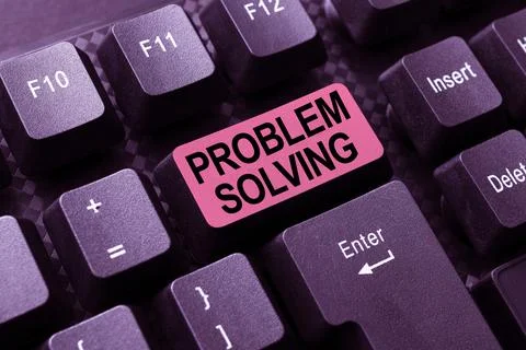 Conceptual display Problem Solving. Business idea to find an answer or means of Foto stock