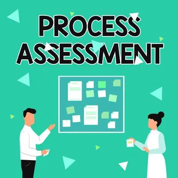 Conceptual display Process Assessment. Conceptual photo disciplined examination Stockillustratie