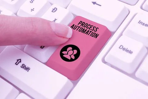 Conceptual display Process Automation. Internet Concept the use of technology to Foto stock
