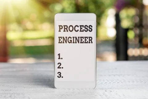 Conceptual display Process Engineer. Word for responsible for developing new Foto stock