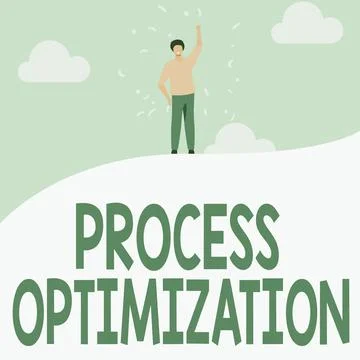 Conceptual display Process Optimization. Word Written on Improve Organizations Stock Illustration