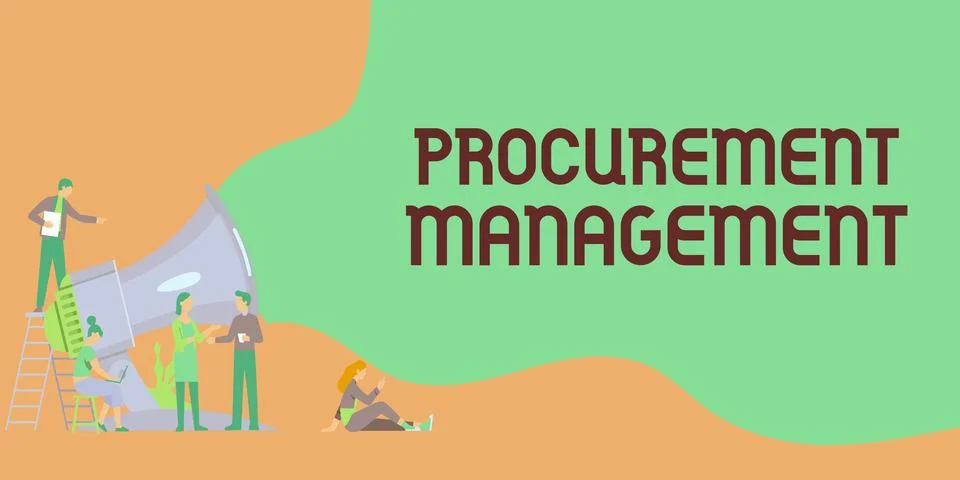 Conceptual display Procurement Management. Internet Concept buying Goods and Stock Illustration