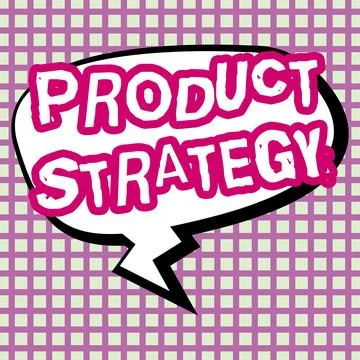 Conceptual display Product Strategy. Internet Concept long term plan development Illustrazione stock