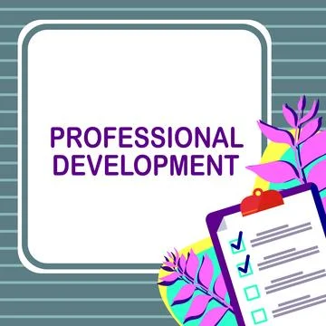 Conceptual display Professional Development. Internet Concept Learning to earn Illustrazione stock