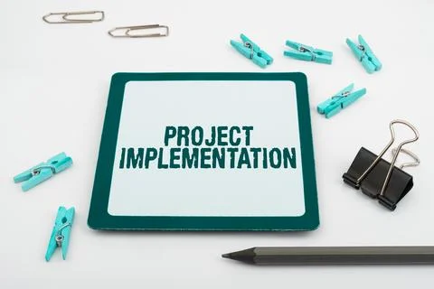 Conceptual display Project Implementation. Word for paying for start up in order Stock Photos