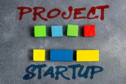 Conceptual display Project Startup. Concept meaning a project done on the side Stockfoto's