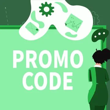 Conceptual display Promo Code. Business idea digital numbers that give you good Stock-Illustration