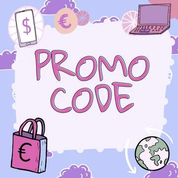 Conceptual display Promo Code. Business concept digital numbers that give you Stock-Illustration