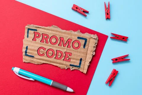 Conceptual display Promo Code. Concept meaning letters or numbers that allows Stock-Fotos