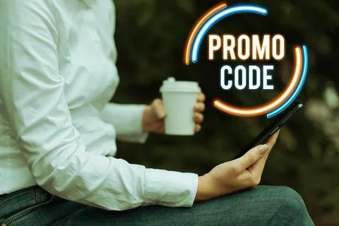 Conceptual display Promo Code. Conceptual photo digital numbers that give you Stock Photos