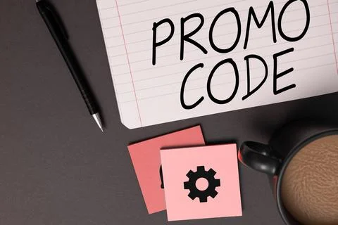 Conceptual display Promo Code. Internet Concept digital numbers that give you Stock Photos