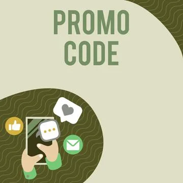 Conceptual display Promo Code. Word Written on digital numbers that give you Stock Illustration