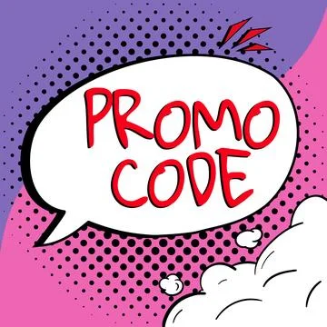 Conceptual display Promo Code. Word for digital numbers that give you good Stock Illustration