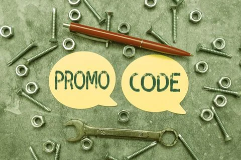 Conceptual display Promo Code. Word for letters or numbers that allows getting a Stock-Fotos