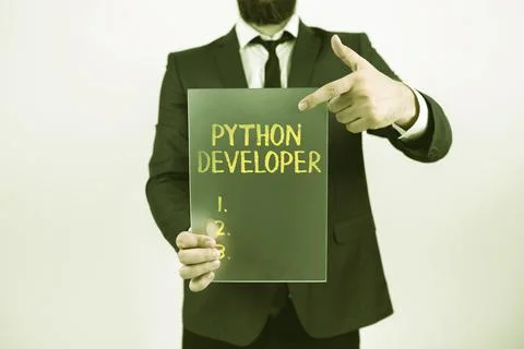 Conceptual display Python Developer. Business idea employees are rewarded for Photos