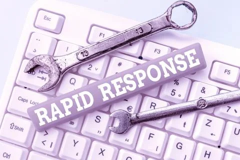 Conceptual display Rapid Response. Concept meaning Medical emergency team Quick Foto stock