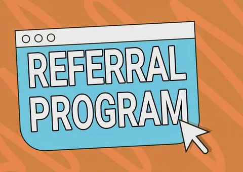 Conceptual display Referral Program. Concept meaning internal recruitment method 스톡 일러스트