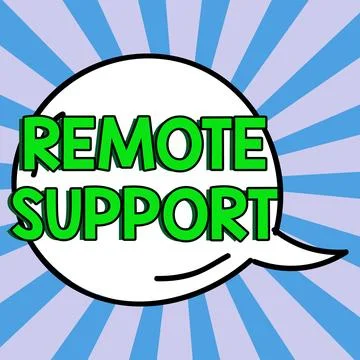 Conceptual display Remote Support. Business approach help end-users to solve イラスト素材