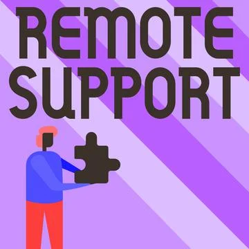 Conceptual display Remote Support. Concept meaning help endusers to solve Stockillustratie