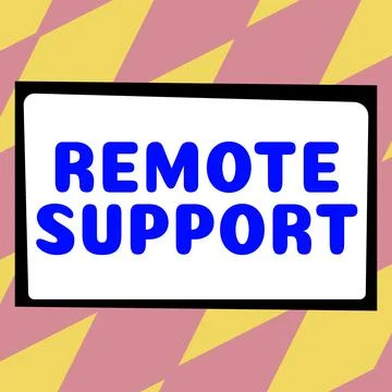 Conceptual display Remote Support. Conceptual photo help end-users to solve イラスト素材