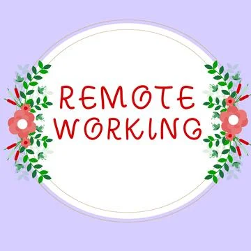 Conceptual display Remote Working. Word Written on situation in which an Stock Illustration