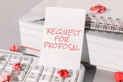 Conceptual display Request For Proposal. Internet Concept document contains Stock Photos
