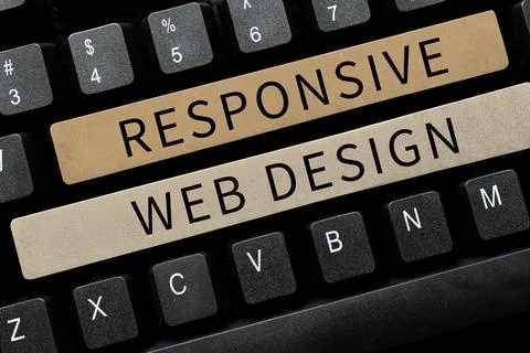 Conceptual display Responsive Web Design. Word Written on web page creation that Stock-Fotos