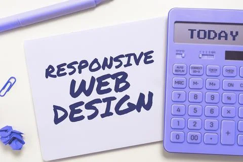 Conceptual display Responsive Web Design. Business concept web page creation Stock-Fotos