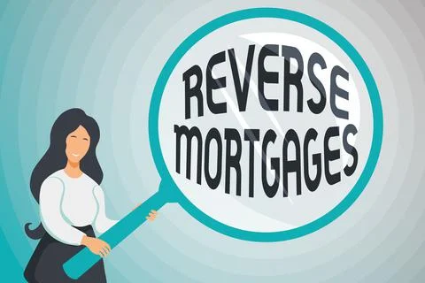 Conceptual display Reverse Mortgages. Conceptual photo borrower to access the Ilustração Stock