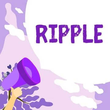 Conceptual display Ripple. Concept meaning small wave or series of them surface Stock Illustration
