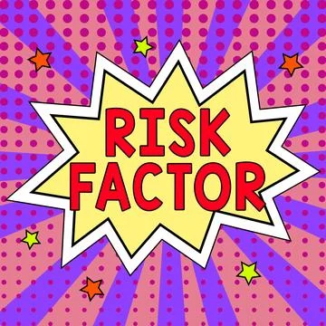 Conceptual display Risk Factor. Business overview Something that rises the Illustrazione stock