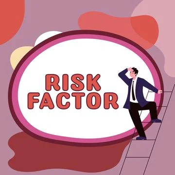 Conceptual display Risk Factor. Word for Something that rises the chance of a Stock Illustration