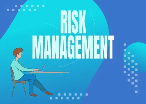 Conceptual display Risk Management. Concept meaning evaluation of financial Stockillustratie