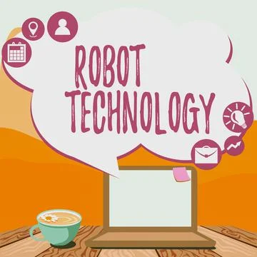 Conceptual display Robot Technology. Internet Concept develop machines that can Stock Illustration