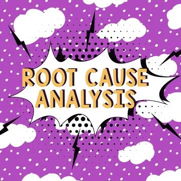 Conceptual display Root Cause Analysis. Business idea Method of Problem Solving Stock Illustration