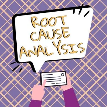 Conceptual display Root Cause Analysis. Concept meaning Method of Problem Illustrazione stock