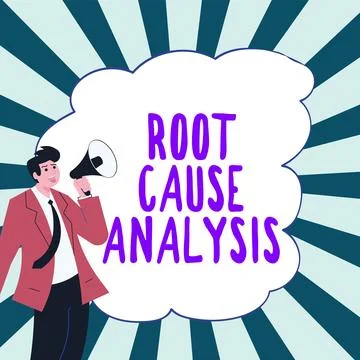 Conceptual display Root Cause Analysis. Conceptual photo Method of Problem Stock Illustration